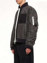 Nylon Twill x Rip Stop Reversible Blouson in Black/Dark Khaki