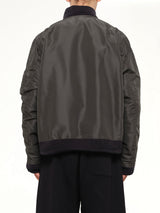 Nylon Twill x Rip Stop Reversible Blouson in Black/Dark Khaki