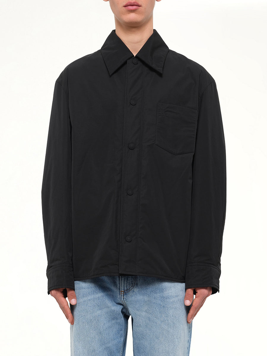 Padded Ami De Coeur Overshirt in Black