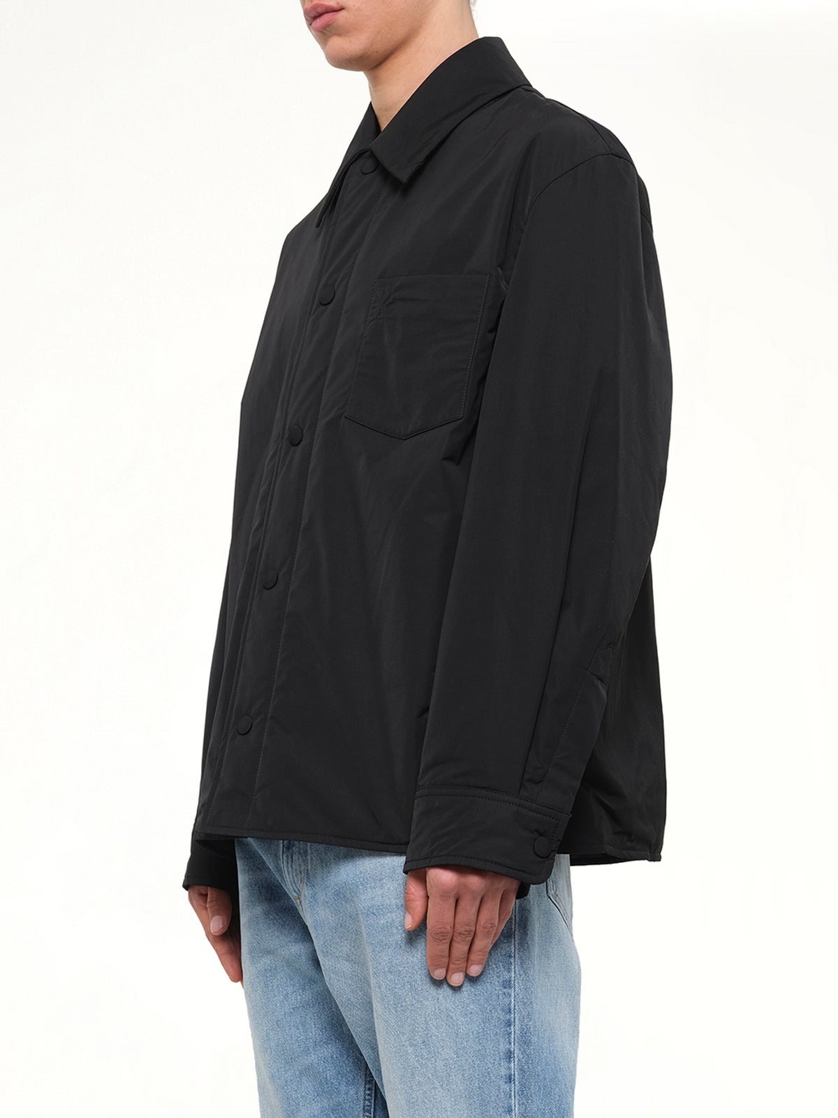 Padded Ami De Coeur Overshirt in Black