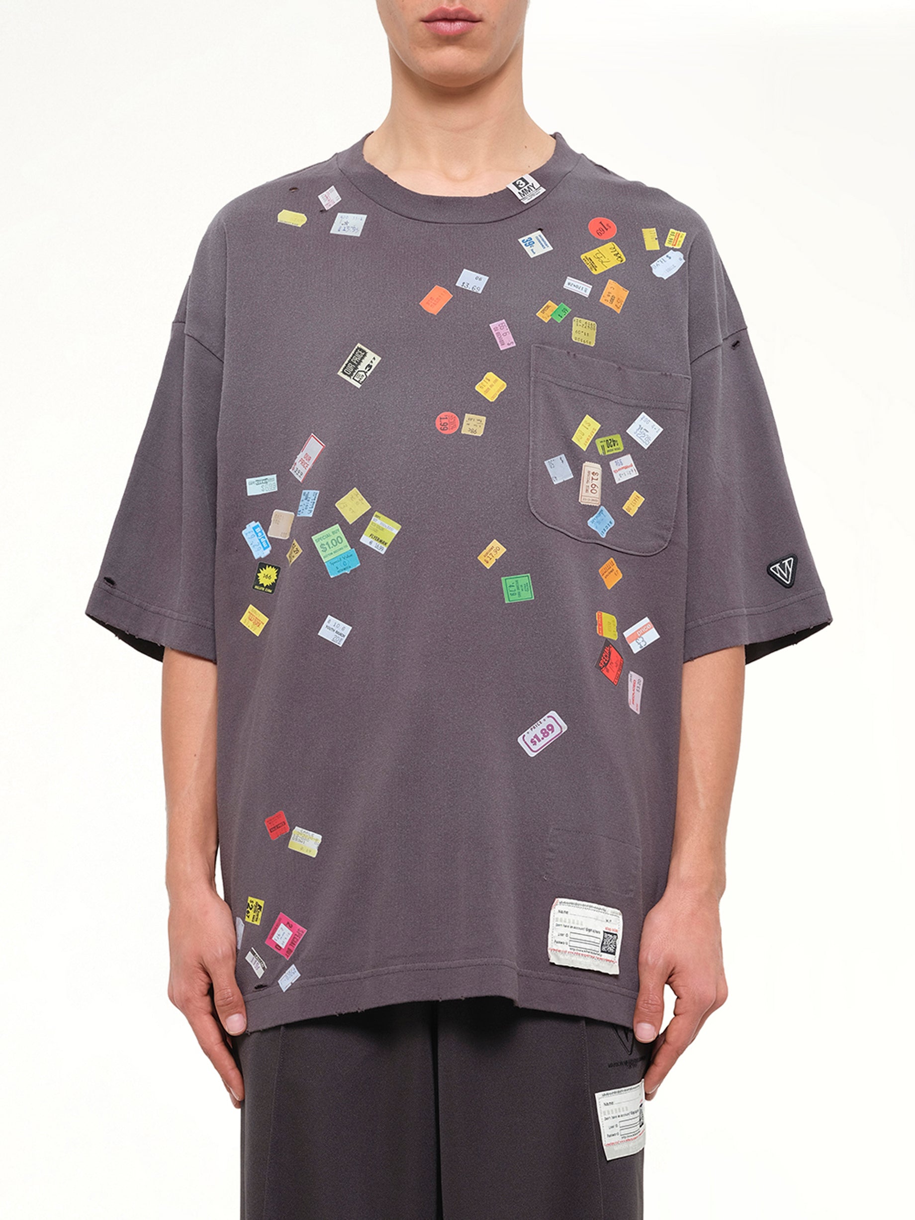 Price Sticker T-Shirt in Black