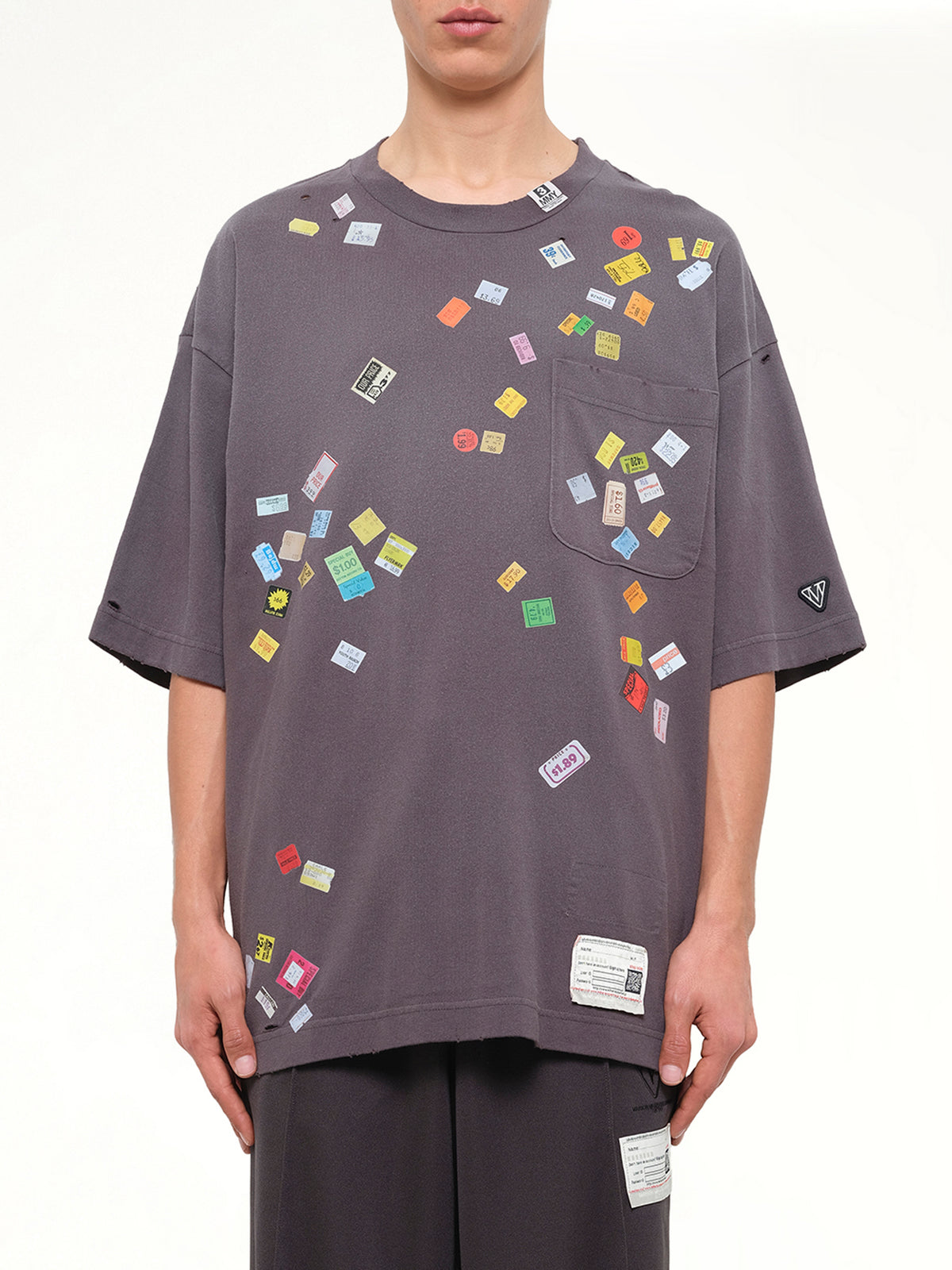 Price Sticker T-Shirt in Black