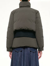 Puffer Jacket in Khaki/Navy