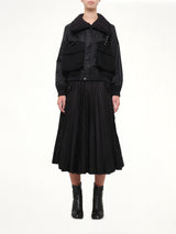 Runway Nylon Twill x Wool Melton Blouson in Black
