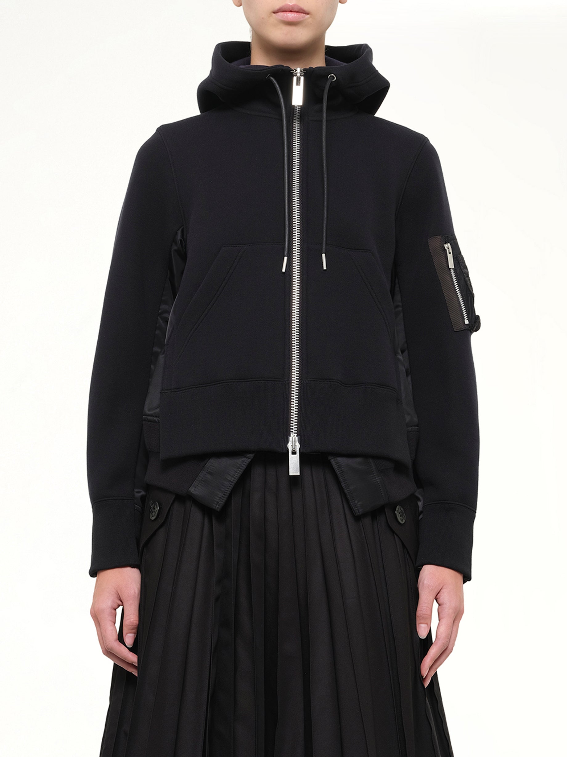 Runway Sponge Sweat Hoodie in Black
