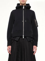Runway Sponge Sweat Hoodie in Black