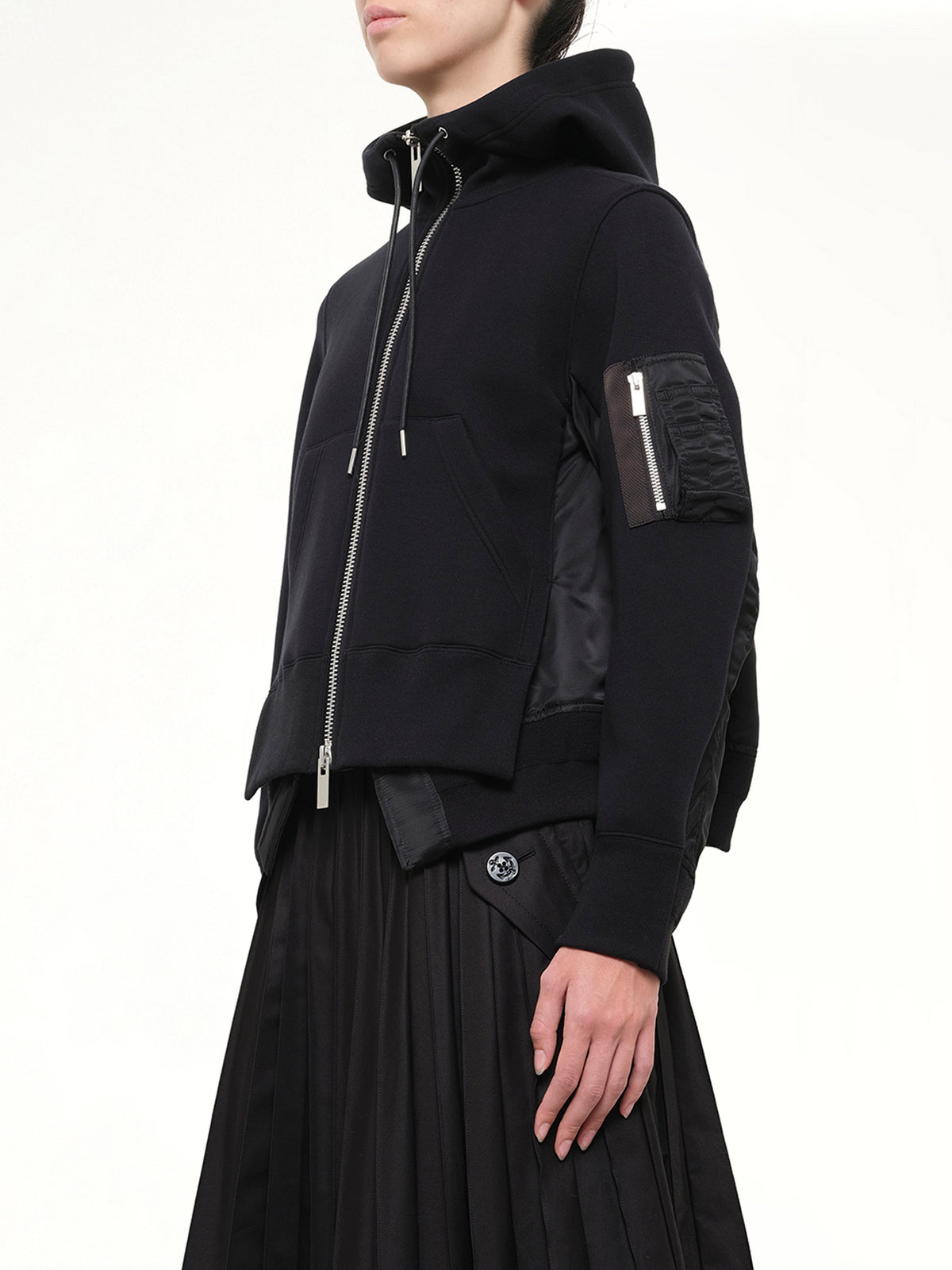 Runway Sponge Sweat Hoodie in Black