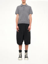 Short Sleeve Knit Polo in Concrete