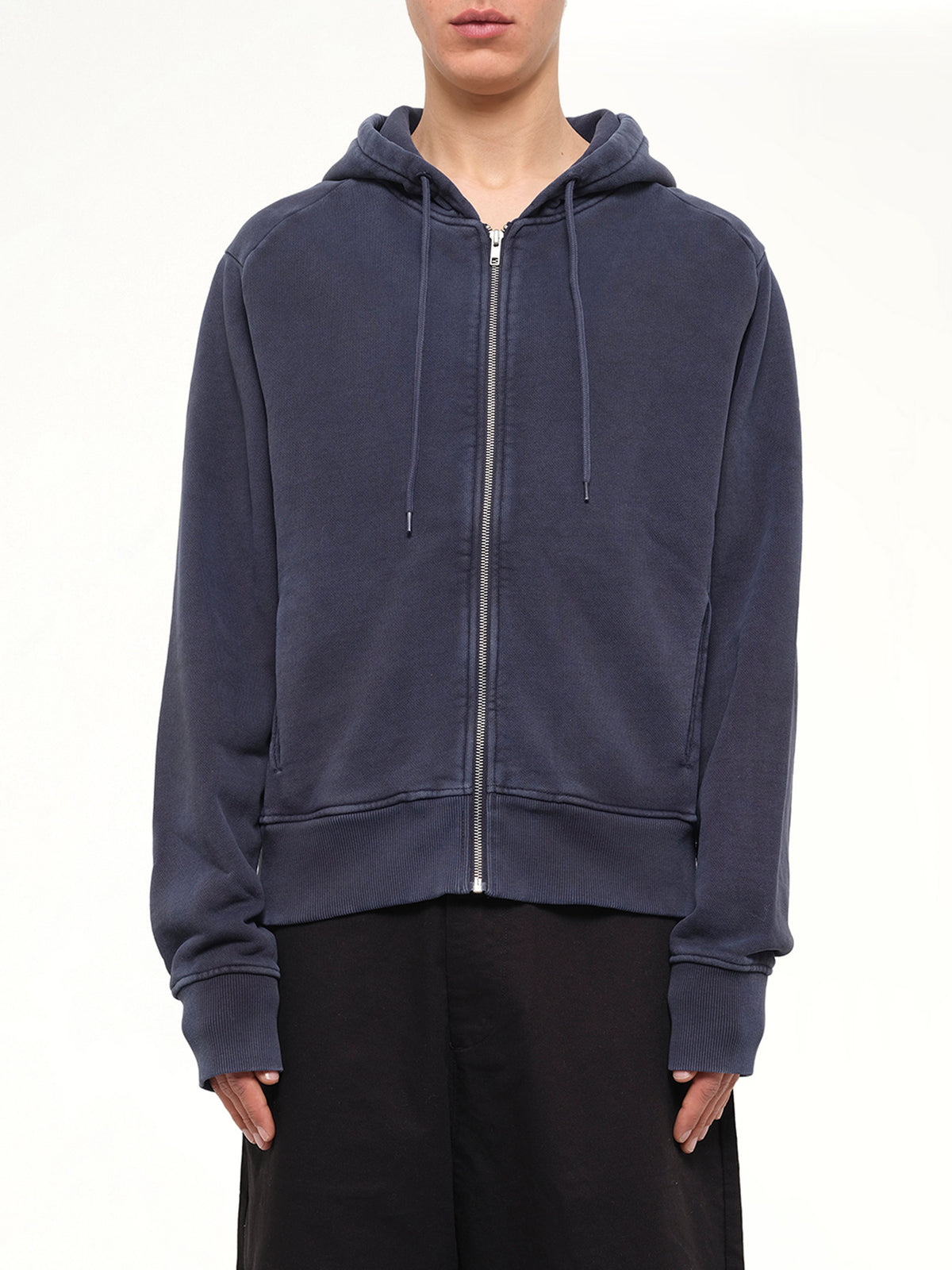 Slim Zip Up in Salted Navy
