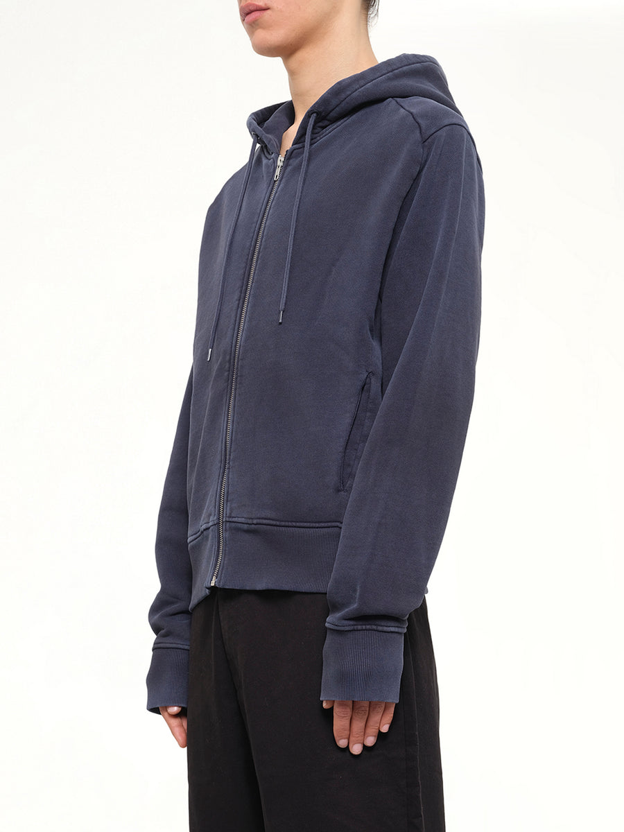 Slim Zip Up in Salted Navy