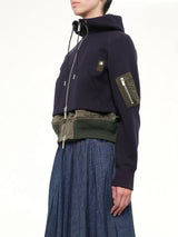 Sponge Sweat Hoodie in Navy/Dark Khaki