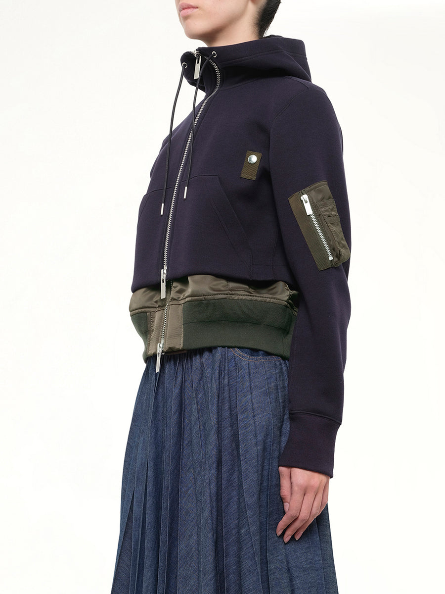 Sponge Sweat Hoodie in Navy/Dark Khaki