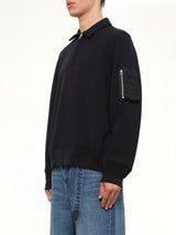 Sponge Sweat Polo Shirt in Black