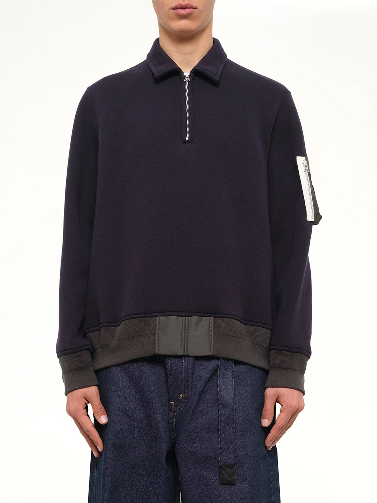 Sponge Sweat Polo Shirt in Navy/Dark Khaki