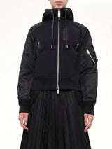 Sponge Sweat Zip Hoodie in Black