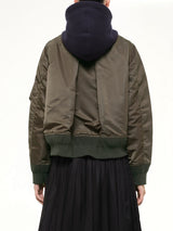 Sponge Sweat Zip Hoodie in Navy/Dark Khaki
