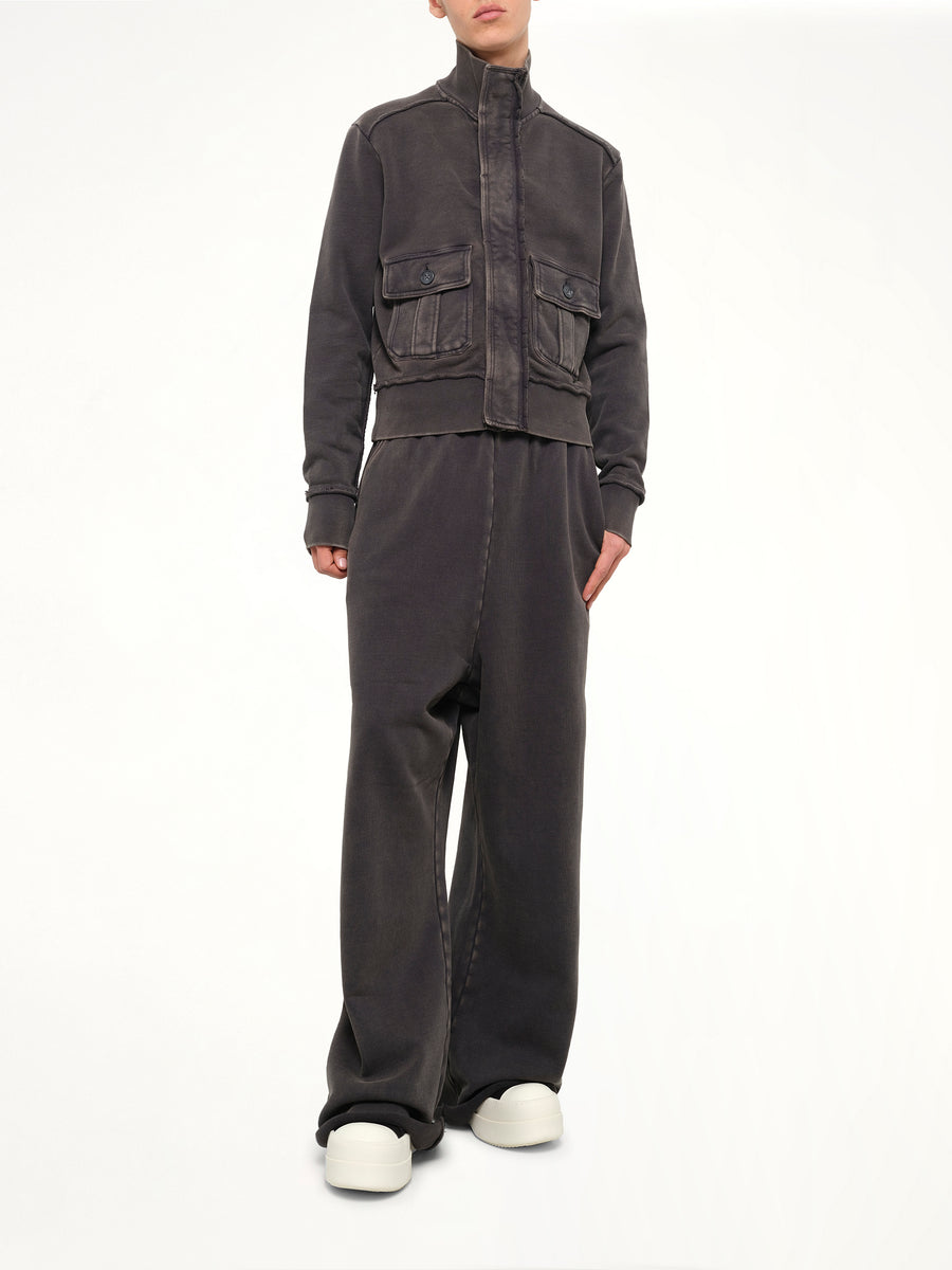 Supply Track Jacket in Washed Black