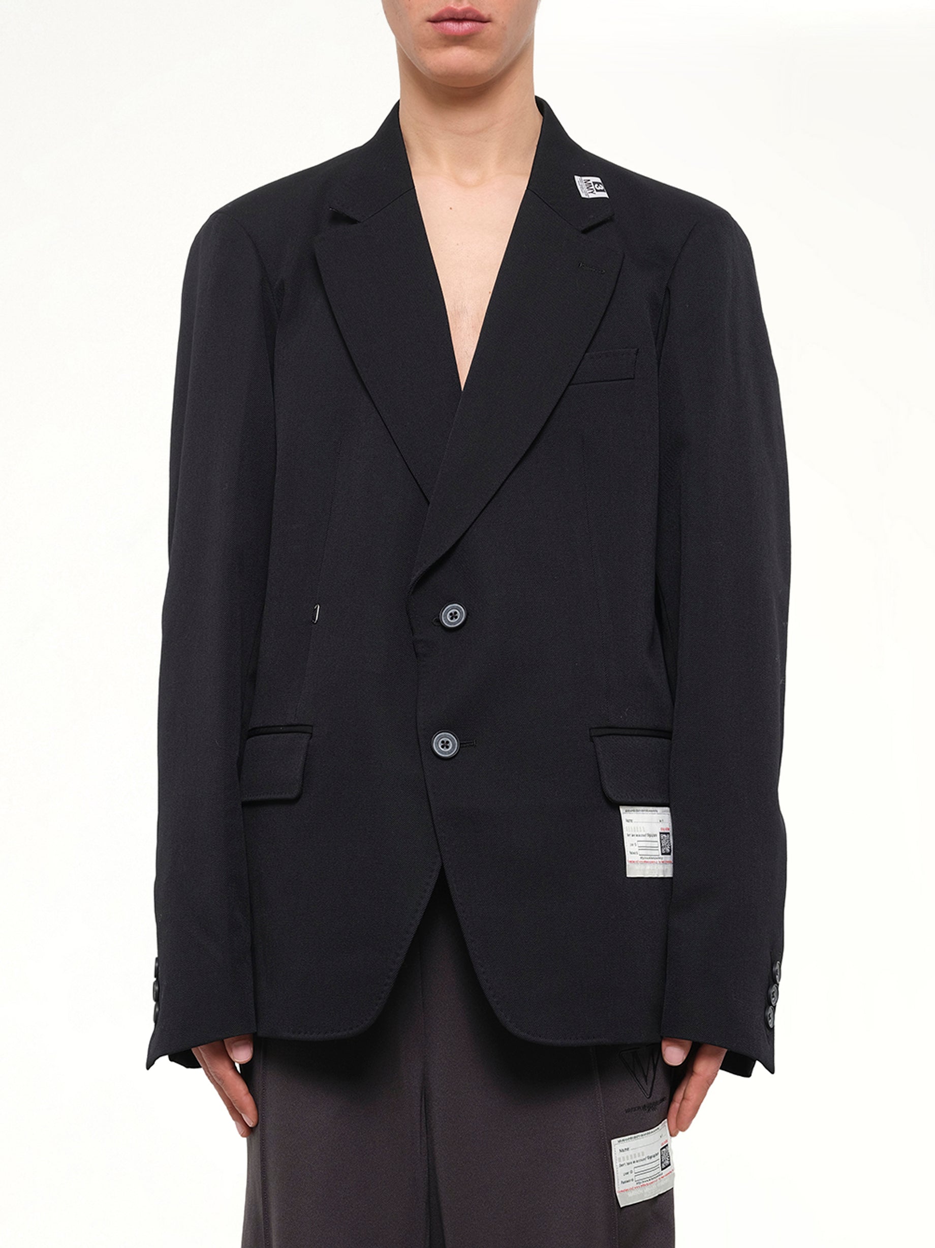 Switch Front Blazer in Black