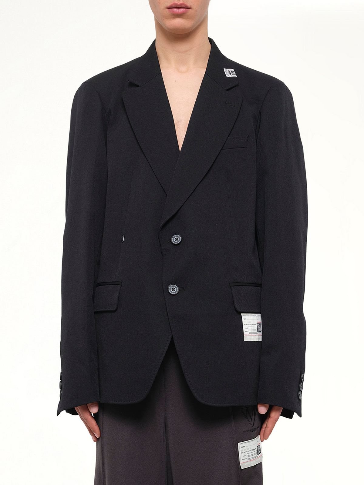 Switch Front Blazer in Black