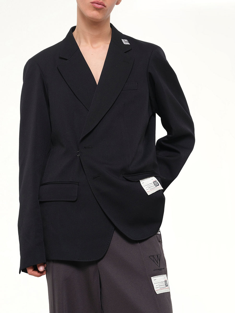 Switch Front Blazer in Black