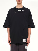 Thermal Combined T-Shirt in Black