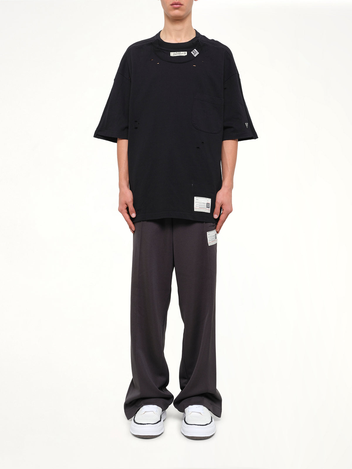 Thermal Combined T-Shirt in Black