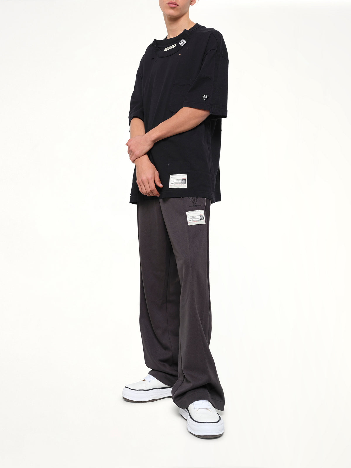 Thermal Combined T-Shirt in Black