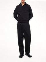 Embossed Ami De Coeur Zipped Sweatshirt  in Black