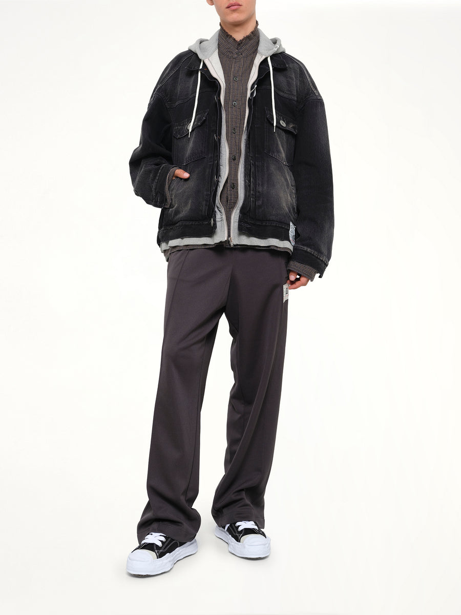 Triple Layered Denim Jacket in Black