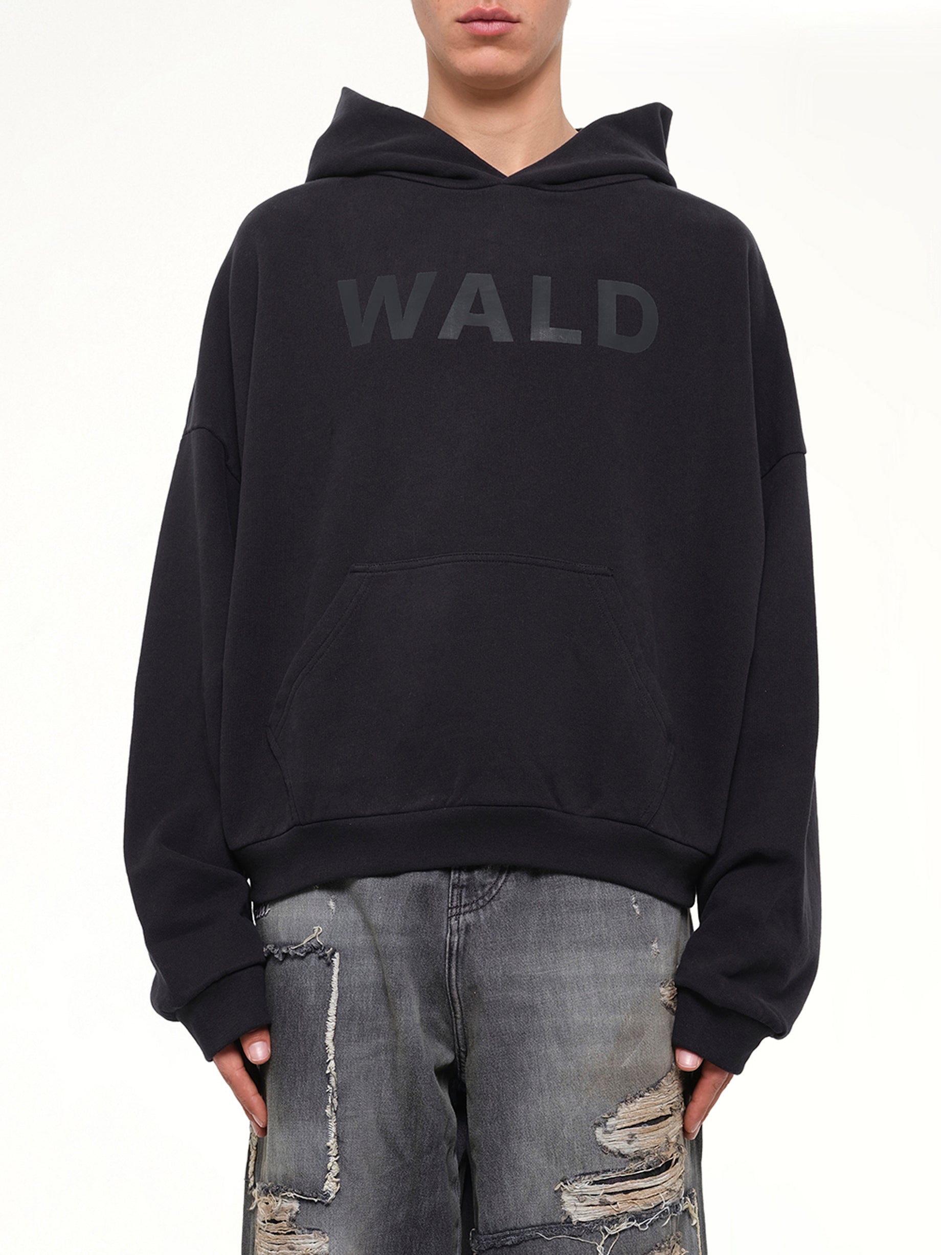 Wald Logo Hoodie in Black