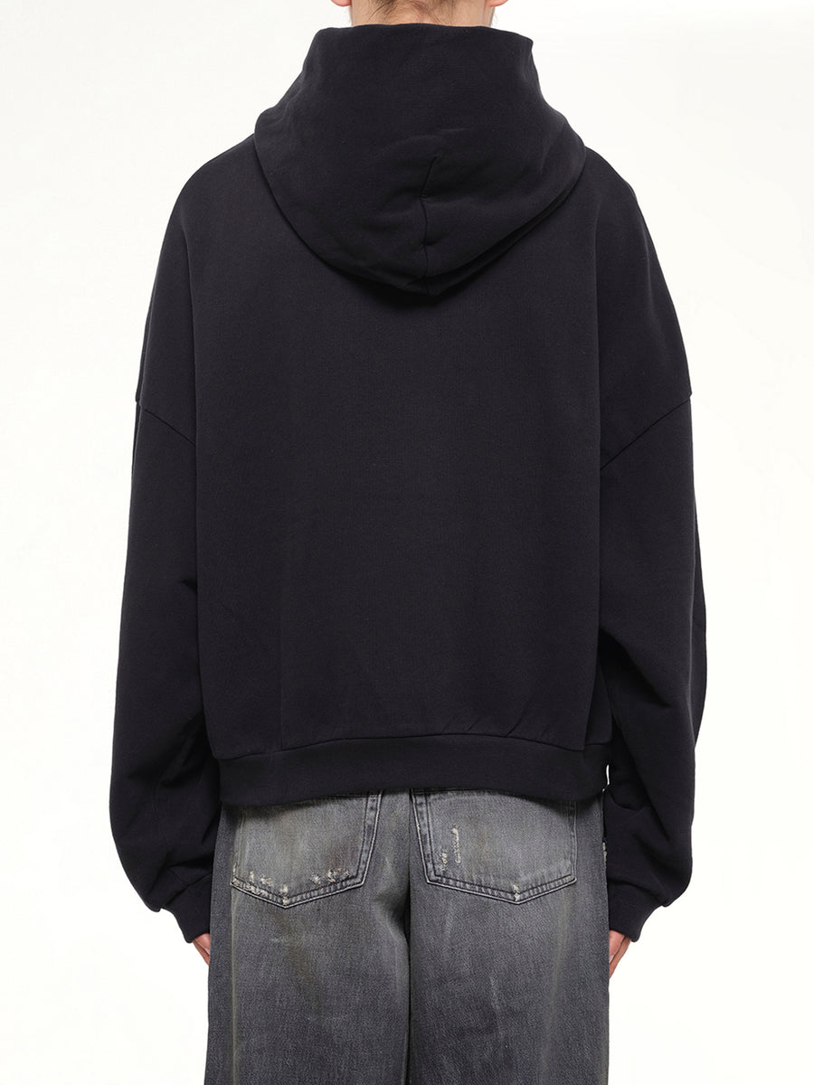 Wald Logo Hoodie in Black