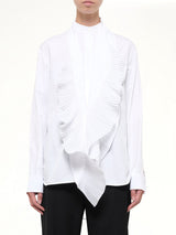 Bib Long Sleeve Shirt in White