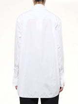 Bib Long Sleeve Shirt in White