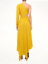 Jersey Crepe Long Dress in Honey