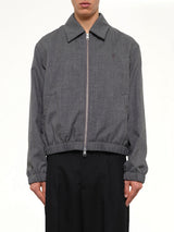 Ami De Coeur Padded Zipped Jacket Charcoal Grey