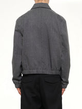 Ami De Coeur Padded Zipped Jacket Charcoal Grey