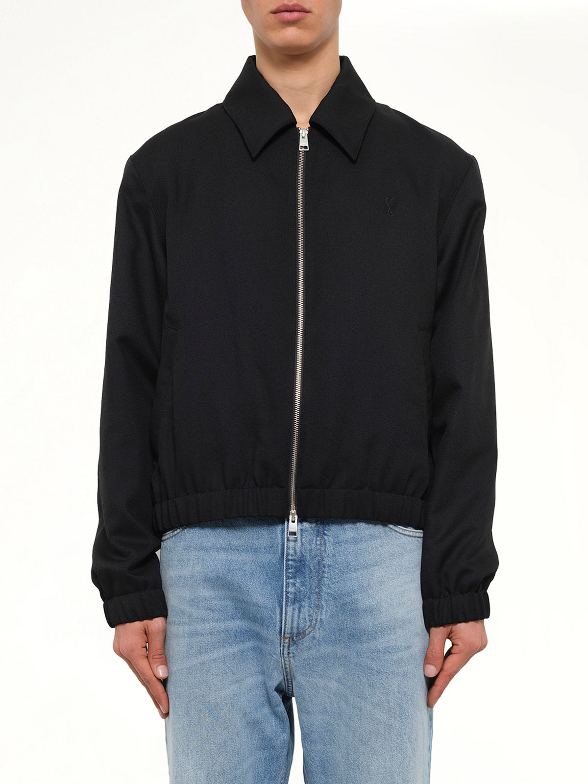 Ami De Coeur Padded Zipped Jacket in Black