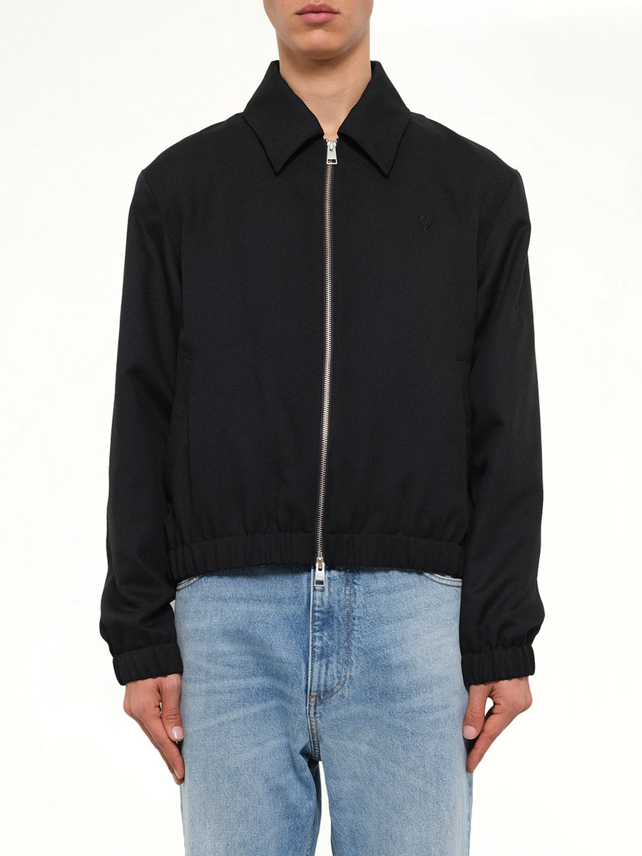 Ami De Coeur Padded Zipped Jacket in Black