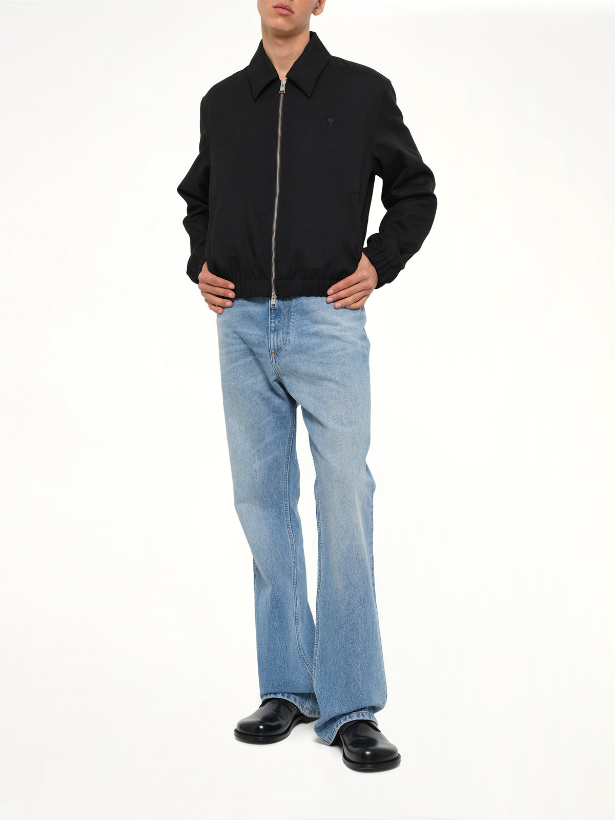 Ami De Coeur Padded Zipped Jacket in Black