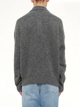 Ami Polo Sweater in Charcoal Grey