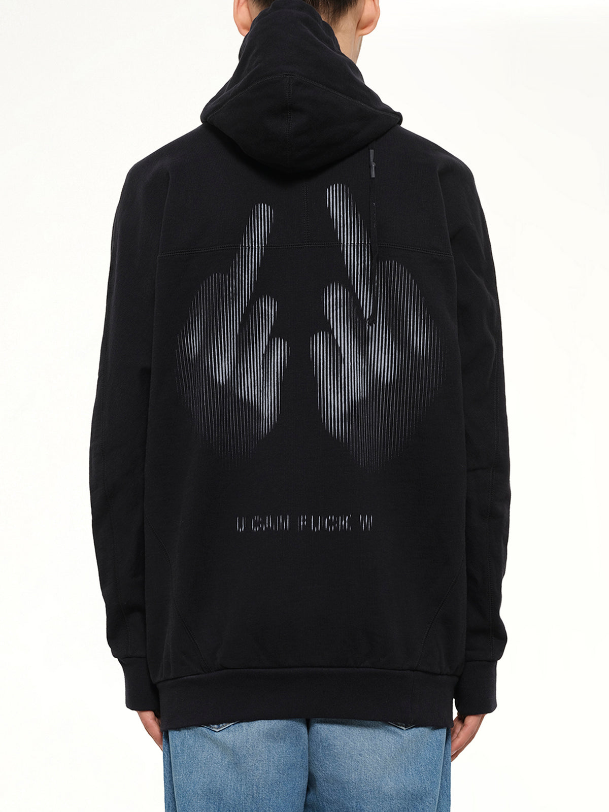 11 By BBS Logo Middlefinger Hoodie in Black