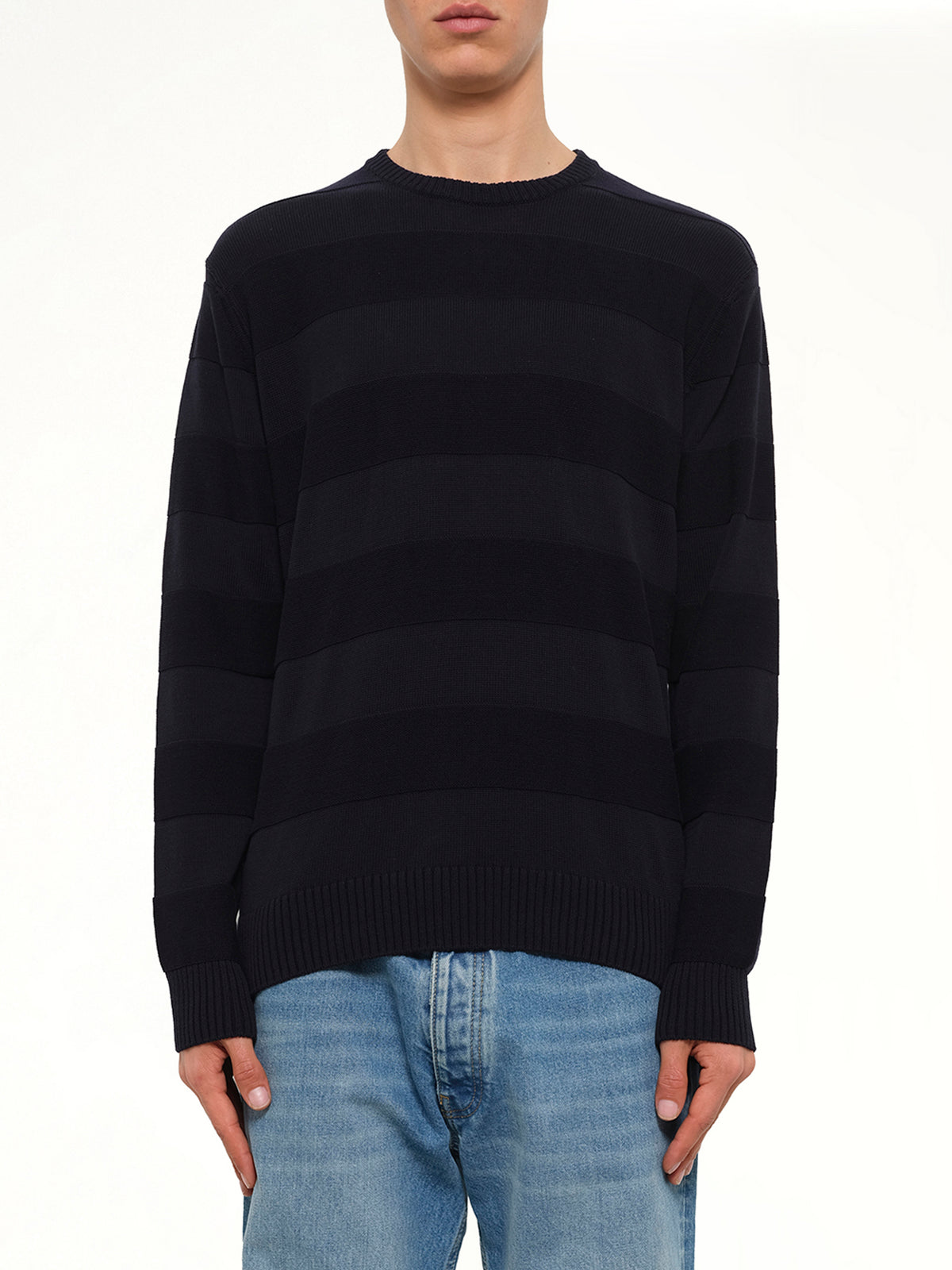 Crew Neck Sweatshirt in Navy