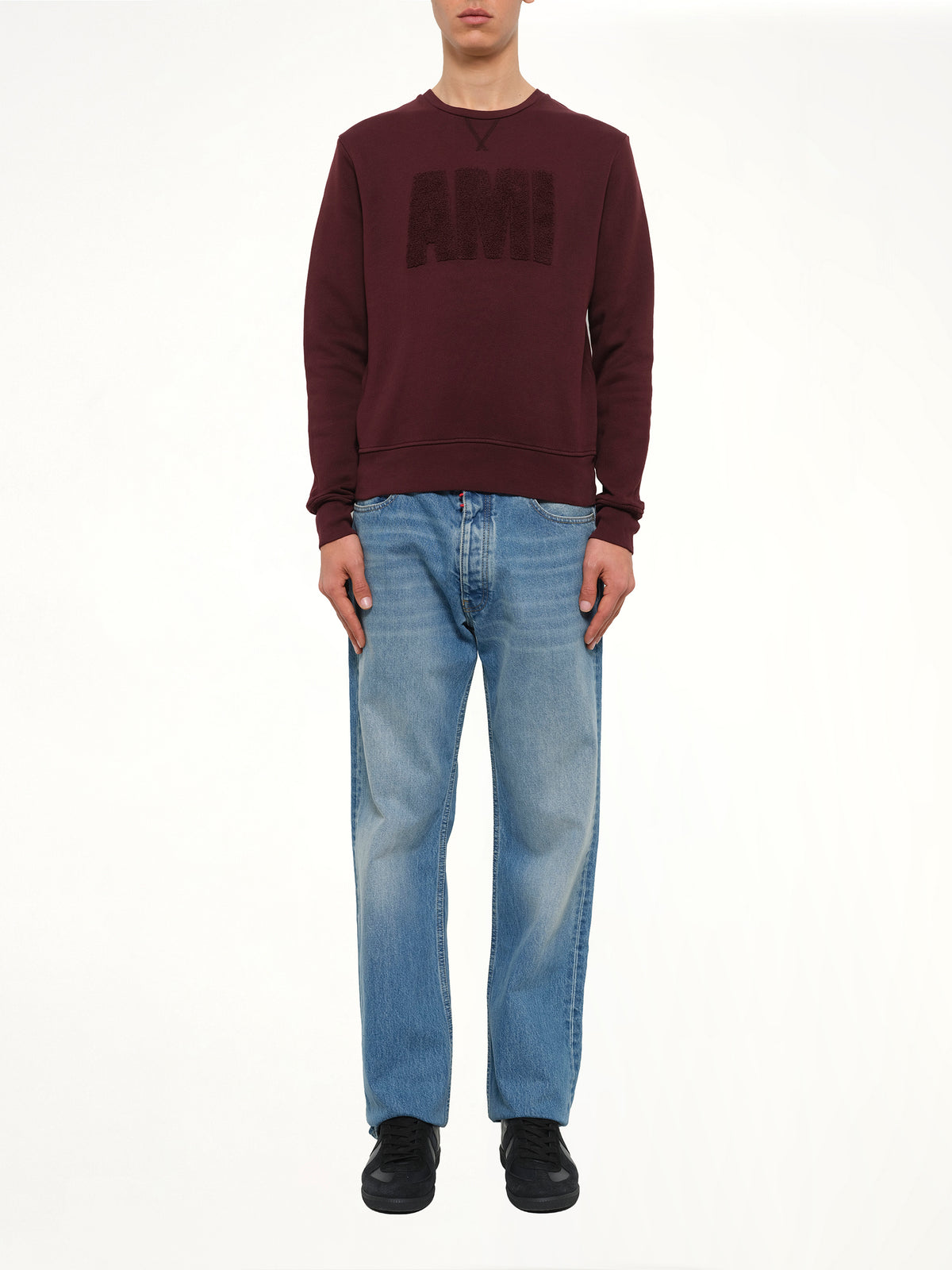 Crew Sweatshirt in Burgundy