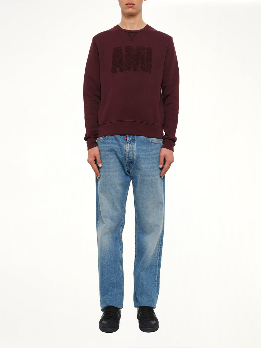 Crew Sweatshirt in Burgundy