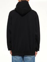 Hidden Msg Emb Hoodie in Black