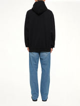 Hidden Msg Emb Hoodie in Black