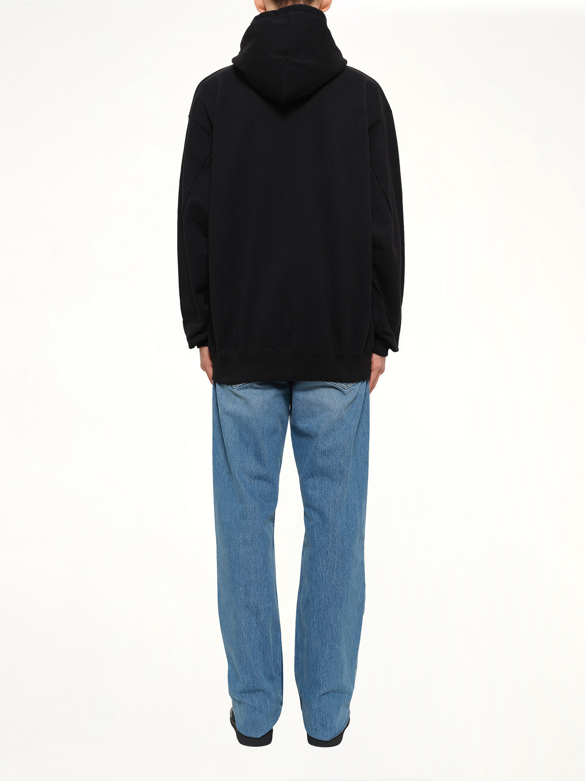 Hidden Msg Emb Hoodie in Black