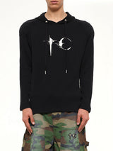 Bulk Shoulder Glow In The Dark Hoodie in Black