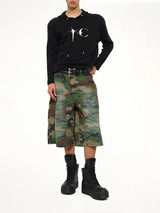 Bulk Shoulder Glow In The Dark Hoodie in Black