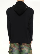 Bulk Shoulder Glow In The Dark Hoodie in Black